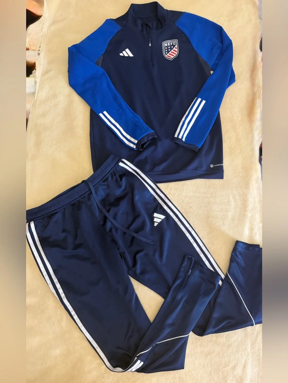 adidas Navy and Royal Blue Men Joggers Set